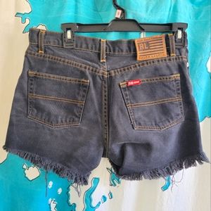 Ralph Lauren high-waisted black denim shorts